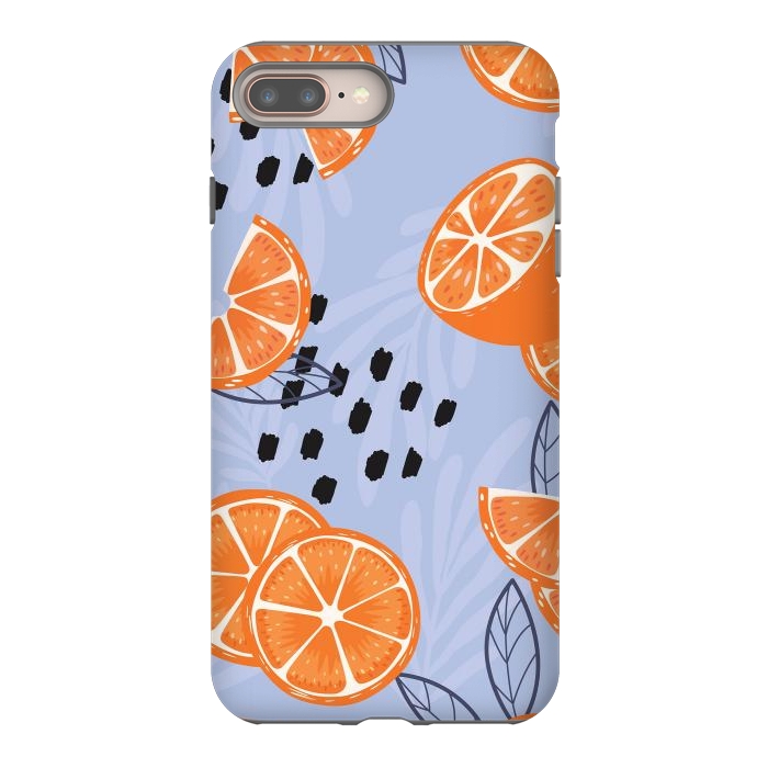 iPhone 7 plus StrongFit Orange pattern 04 by Jelena Obradovic