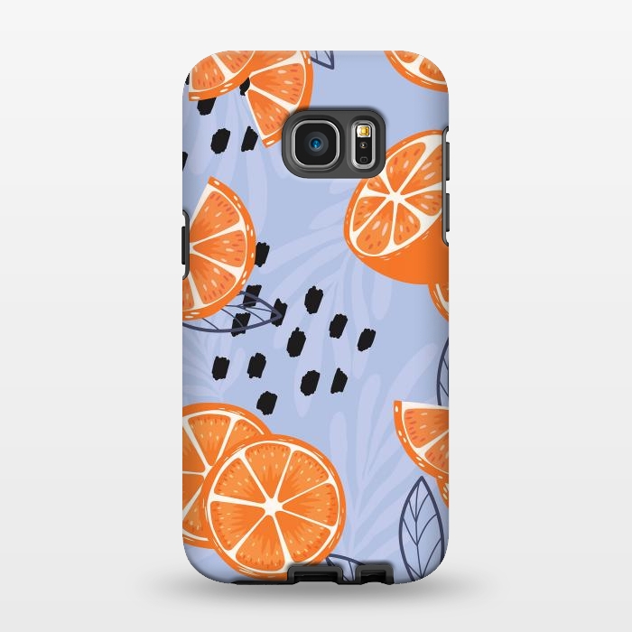 Galaxy S7 EDGE StrongFit Orange pattern 04 by Jelena Obradovic
