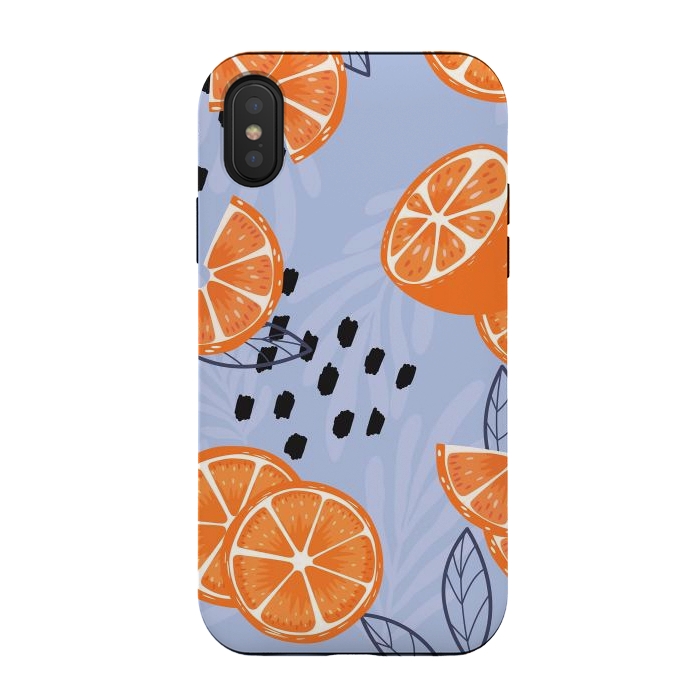 iPhone Xs / X StrongFit Orange pattern 04 by Jelena Obradovic