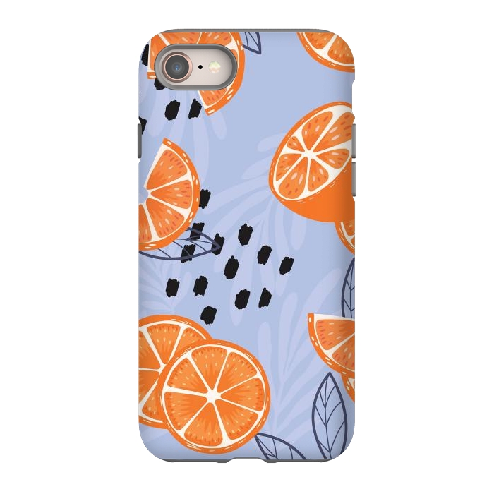 iPhone 8 StrongFit Orange pattern 04 by Jelena Obradovic