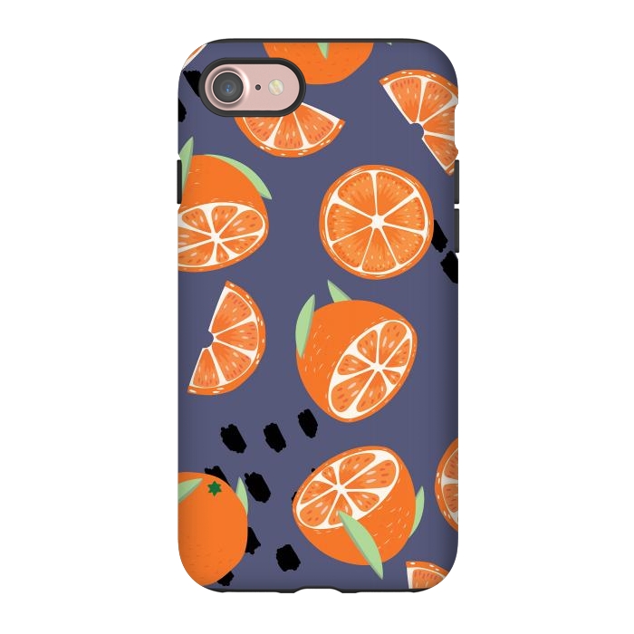 iPhone 7 StrongFit Orange pattern 05 by Jelena Obradovic