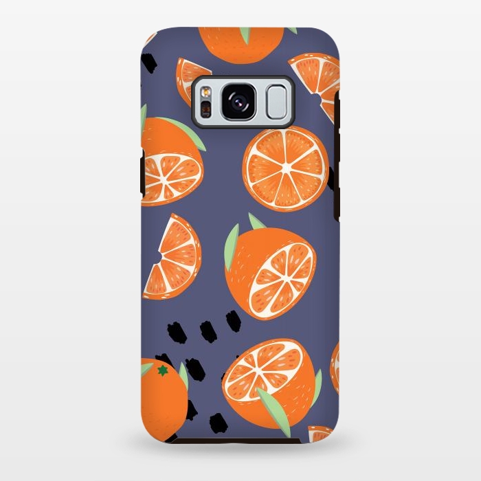 Galaxy S8 plus StrongFit Orange pattern 05 by Jelena Obradovic