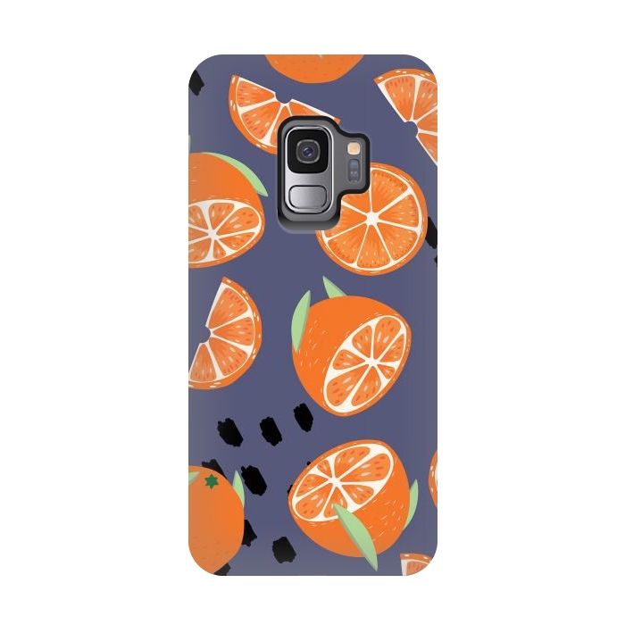 Galaxy S9 StrongFit Orange pattern 05 by Jelena Obradovic