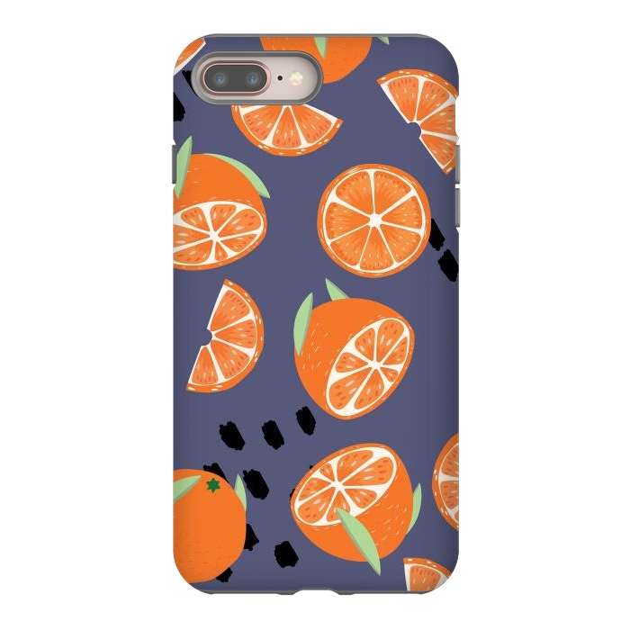 iPhone 8 plus StrongFit Orange pattern 05 by Jelena Obradovic