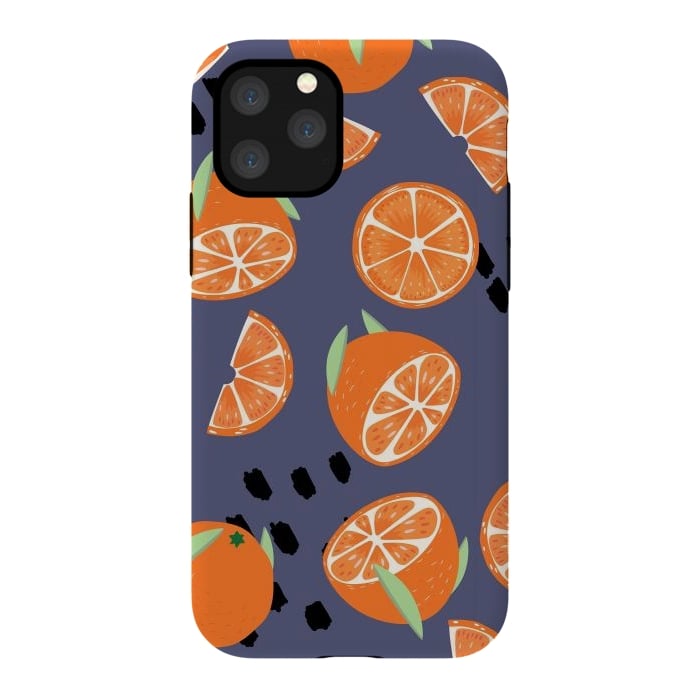 iPhone 11 Pro StrongFit Orange pattern 05 by Jelena Obradovic