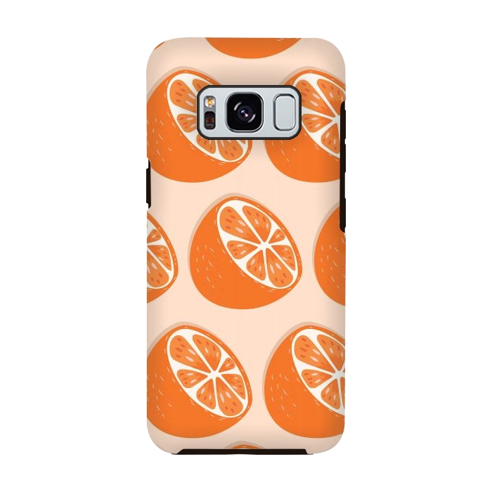 Galaxy S8 StrongFit Orange pattern 07 by Jelena Obradovic