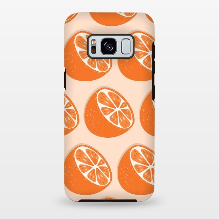 Galaxy S8 plus StrongFit Orange pattern 07 by Jelena Obradovic