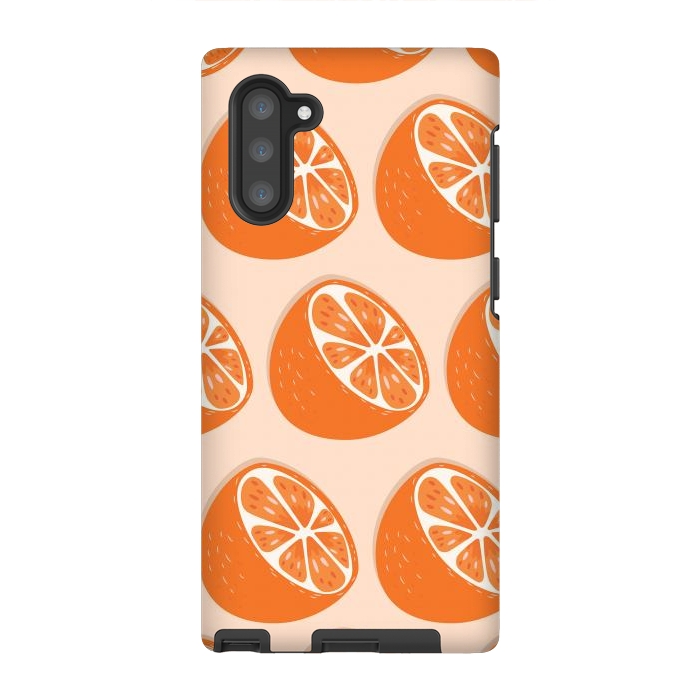 Galaxy Note 10 StrongFit Orange pattern 07 by Jelena Obradovic