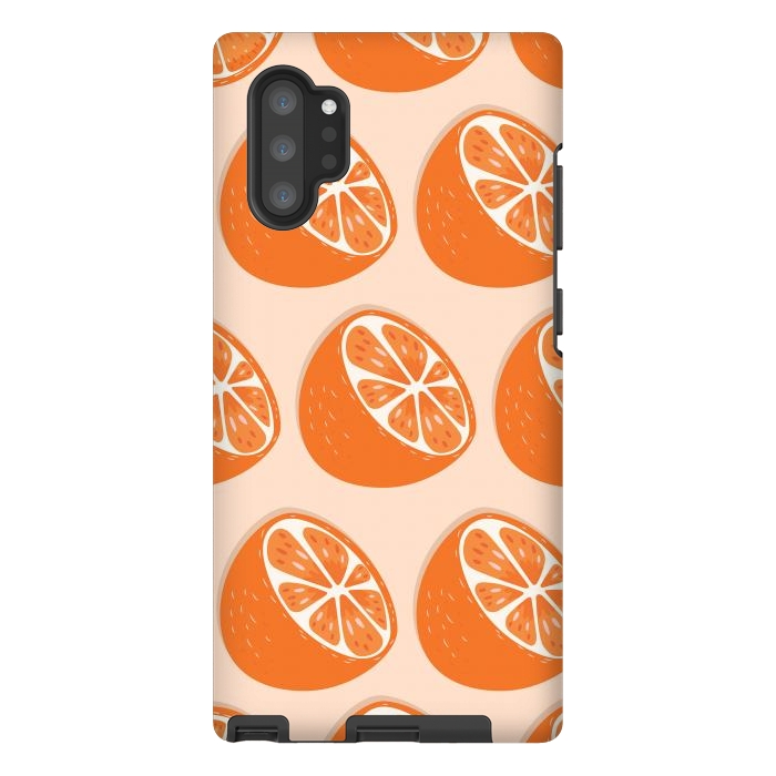 Galaxy Note 10 plus StrongFit Orange pattern 07 by Jelena Obradovic