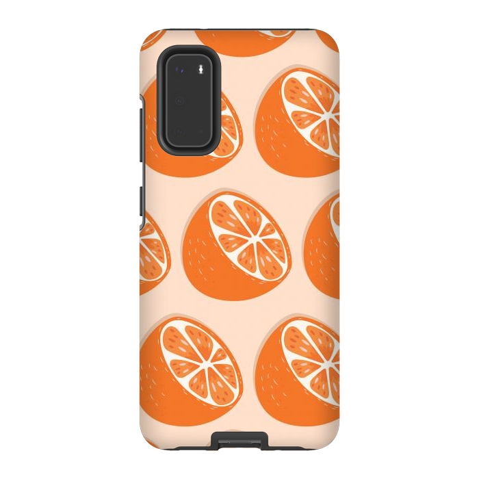 Galaxy S20 StrongFit Orange pattern 07 by Jelena Obradovic