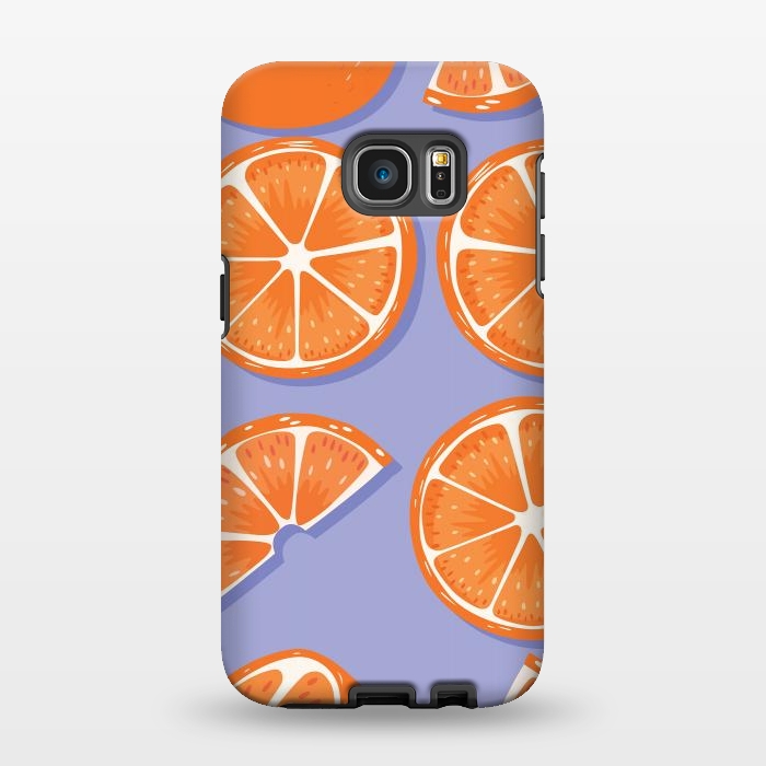 Galaxy S7 EDGE StrongFit Orange pattern 08 by Jelena Obradovic