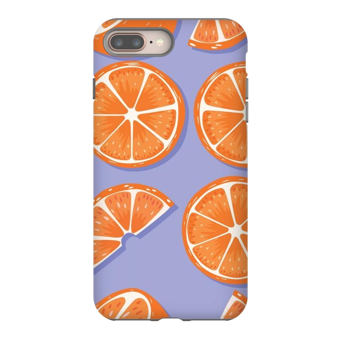 iPhone 8 plus StrongFit Orange pattern 08 by Jelena Obradovic