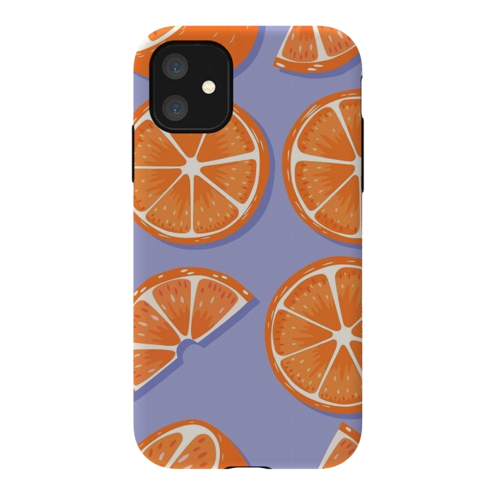 iPhone 11 StrongFit Orange pattern 08 by Jelena Obradovic