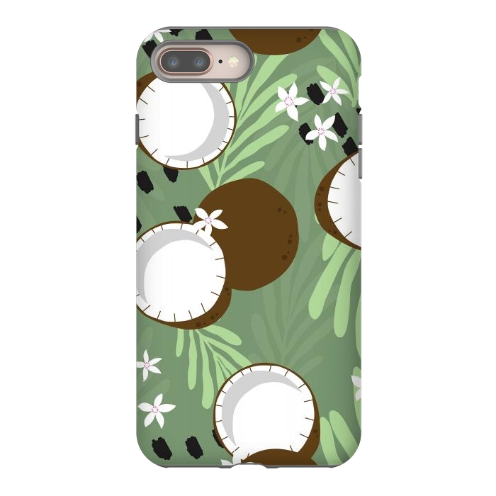 iPhone 8 plus StrongFit Coconut pattern 01 by Jelena Obradovic