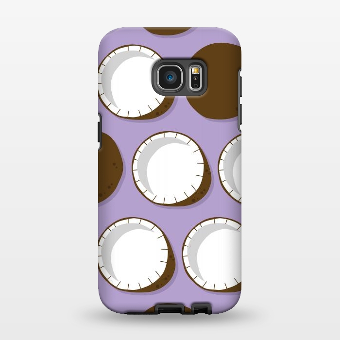 Galaxy S7 EDGE StrongFit Coconut pattern 02 by Jelena Obradovic