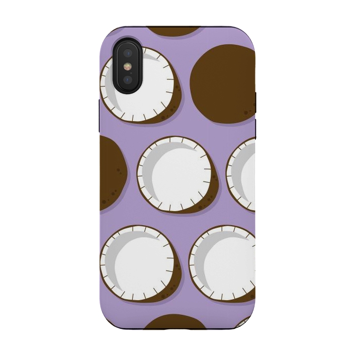 iPhone Xs / X StrongFit Coconut pattern 02 by Jelena Obradovic