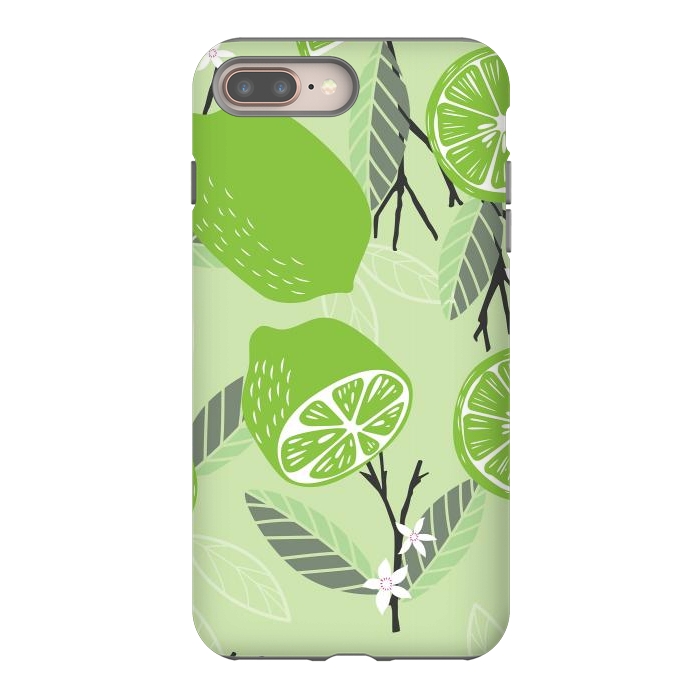 iPhone 7 plus StrongFit Lime pattern 02 by Jelena Obradovic