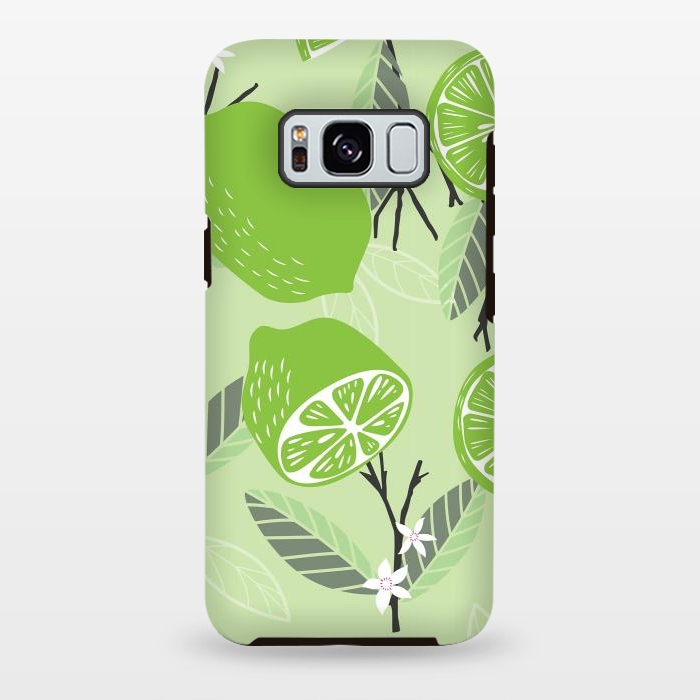 Galaxy S8 plus StrongFit Lime pattern 02 by Jelena Obradovic