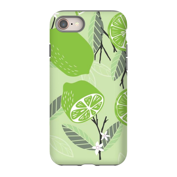 iPhone 8 StrongFit Lime pattern 02 by Jelena Obradovic