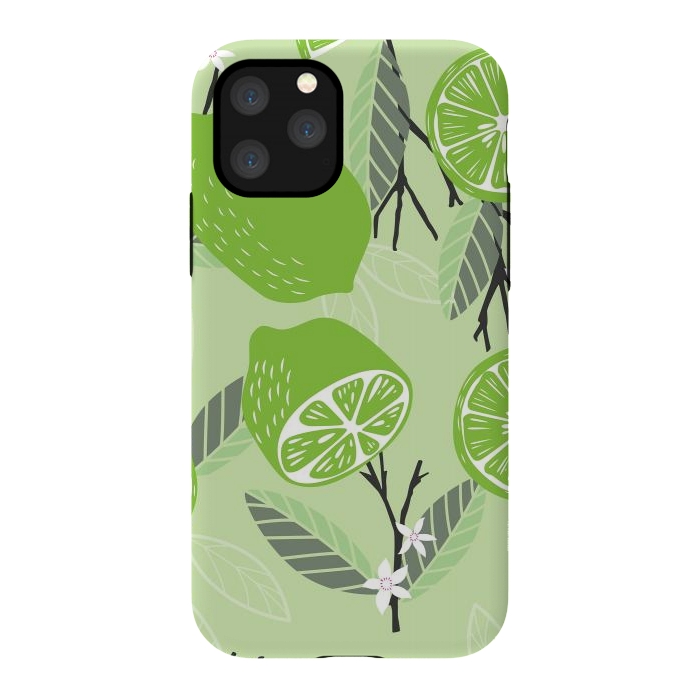 iPhone 11 Pro StrongFit Lime pattern 02 by Jelena Obradovic