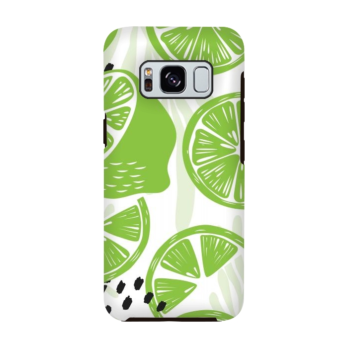 Galaxy S8 StrongFit Lime pattern 03 by Jelena Obradovic