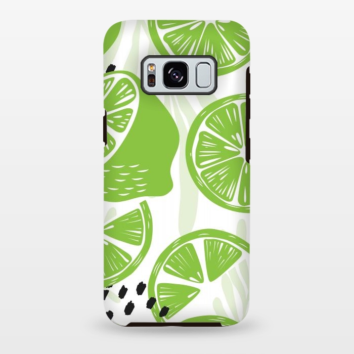 Galaxy S8 plus StrongFit Lime pattern 03 by Jelena Obradovic