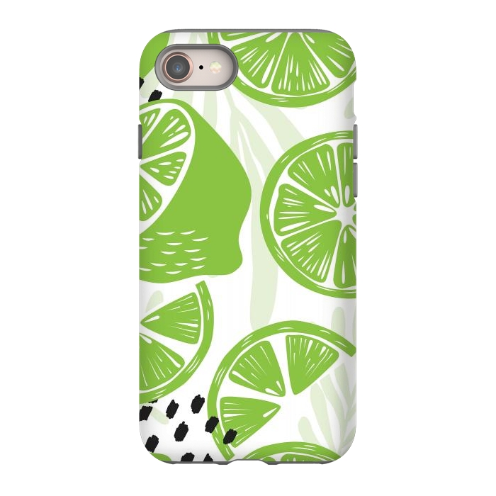 iPhone 8 StrongFit Lime pattern 03 by Jelena Obradovic