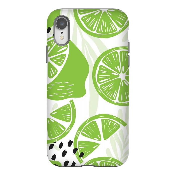 iPhone Xr StrongFit Lime pattern 03 by Jelena Obradovic