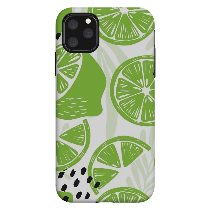 iPhone 11 Pro Max StrongFit Lime pattern 03 by Jelena Obradovic