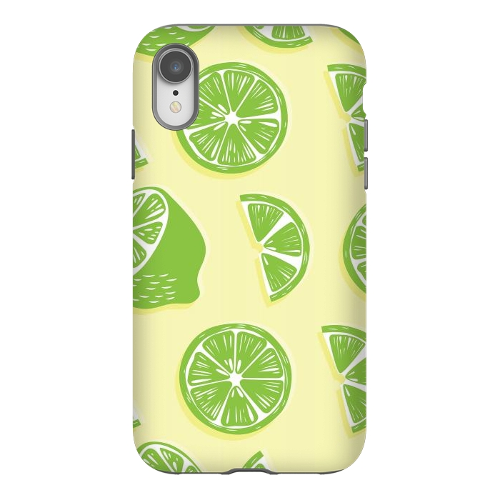 iPhone Xr StrongFit Lime pattern 04 by Jelena Obradovic