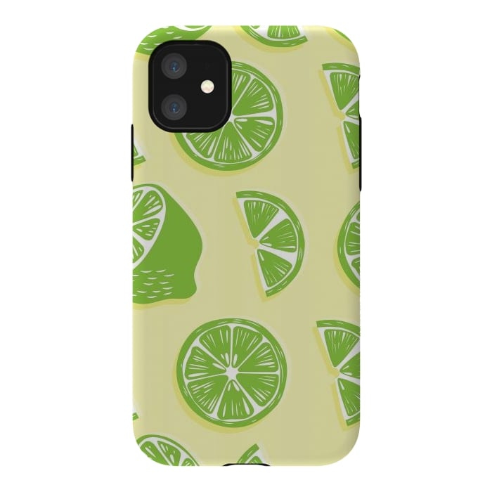 iPhone 11 StrongFit Lime pattern 04 by Jelena Obradovic