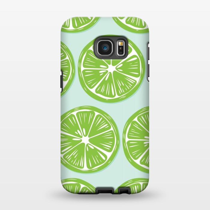 Galaxy S7 EDGE StrongFit Lime pattern 05 by Jelena Obradovic