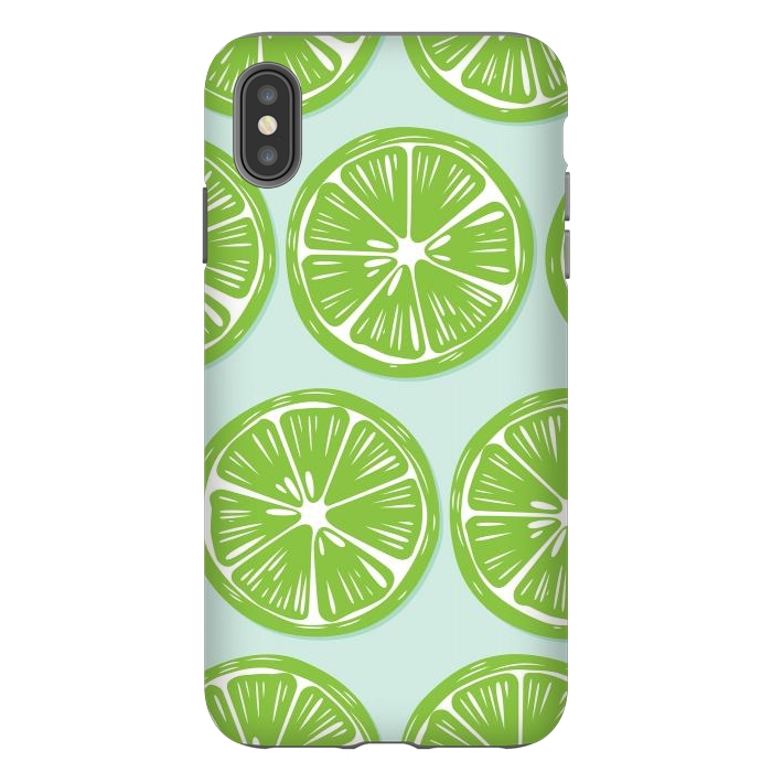 iPhone Xs Max StrongFit Lime pattern 05 by Jelena Obradovic
