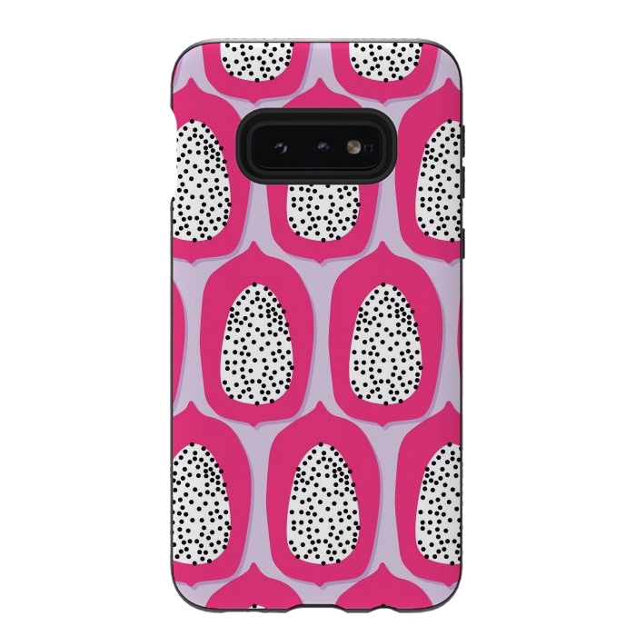 Galaxy S10e StrongFit Papaya pattern 01 by Jelena Obradovic