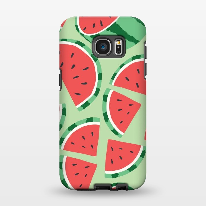 Galaxy S7 EDGE StrongFit Watermelon pattern 01 by Jelena Obradovic