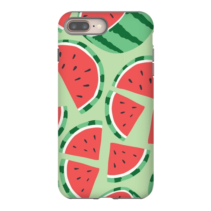 iPhone 8 plus StrongFit Watermelon pattern 01 by Jelena Obradovic