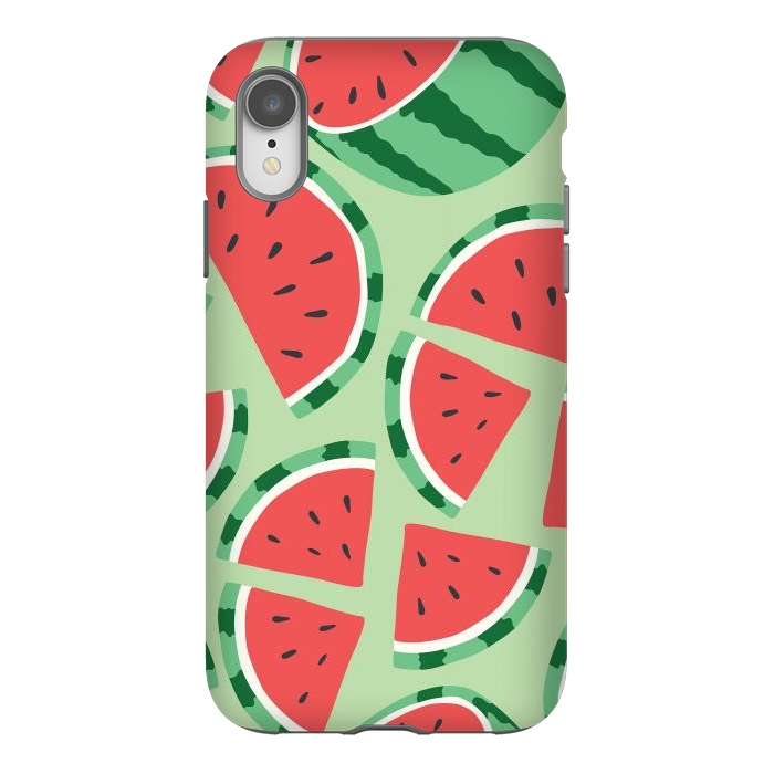 iPhone Xr StrongFit Watermelon pattern 01 by Jelena Obradovic