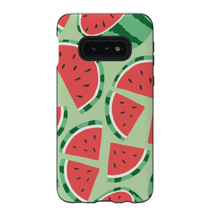 Galaxy S10e StrongFit Watermelon pattern 01 by Jelena Obradovic