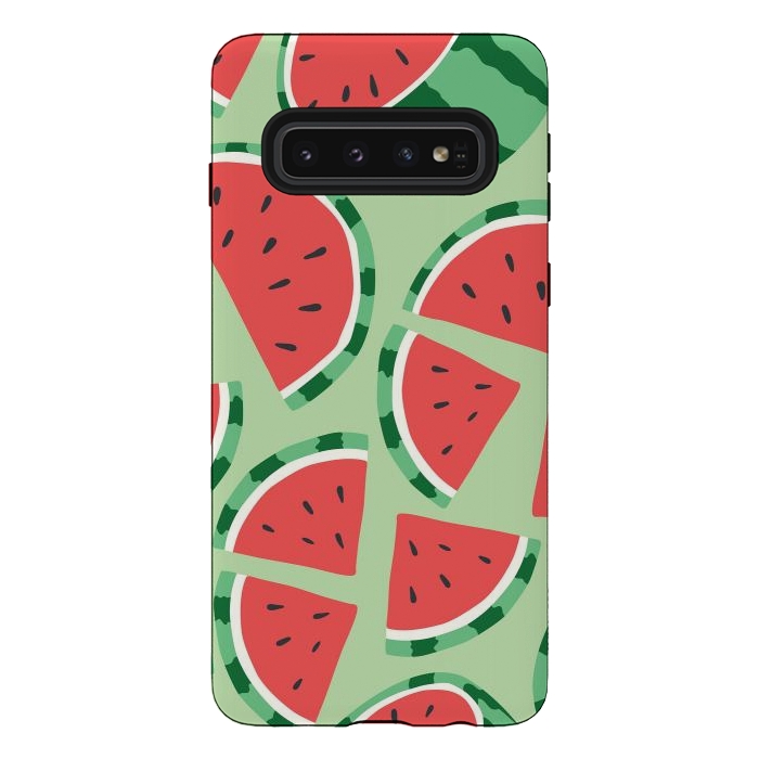 Galaxy S10 StrongFit Watermelon pattern 01 by Jelena Obradovic