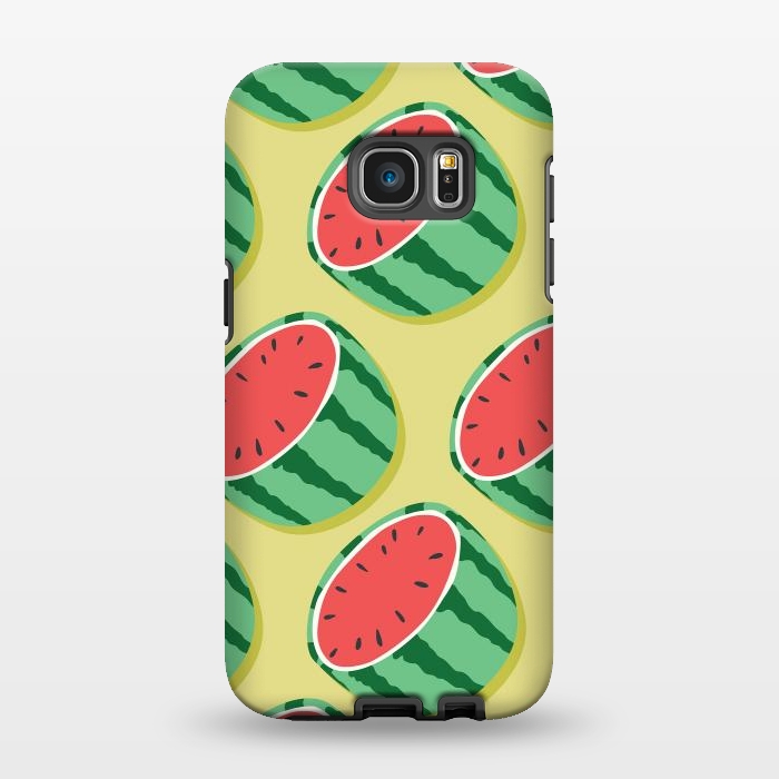 Galaxy S7 EDGE StrongFit Watermelon pattern 02 by Jelena Obradovic