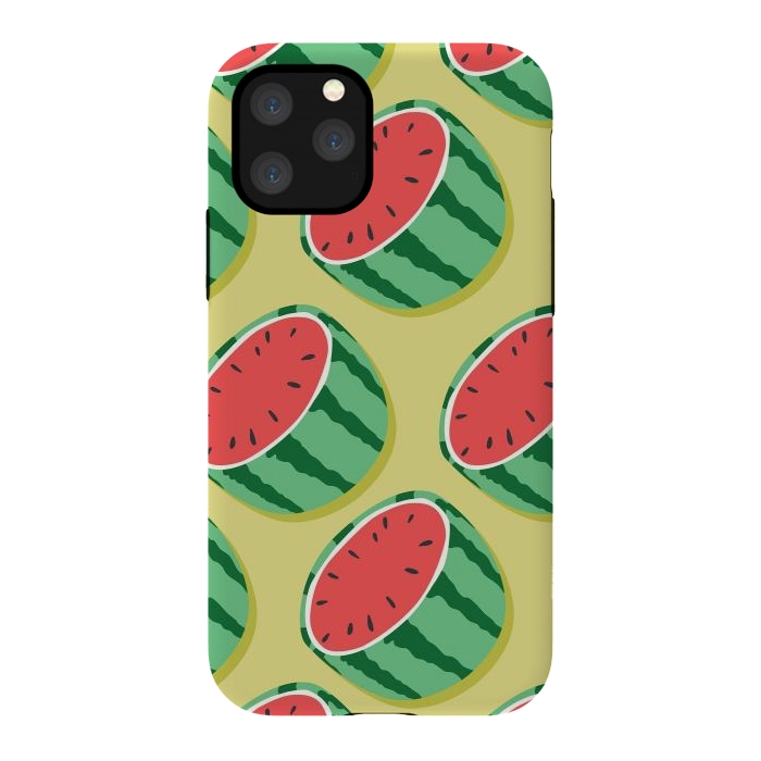 iPhone 11 Pro StrongFit Watermelon pattern 02 by Jelena Obradovic