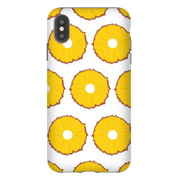 iPhone Xs Max StrongFit Pineapple pattern 01 by Jelena Obradovic