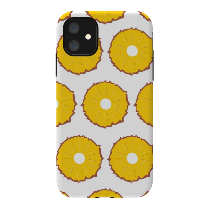 iPhone 11 StrongFit Pineapple pattern 01 by Jelena Obradovic