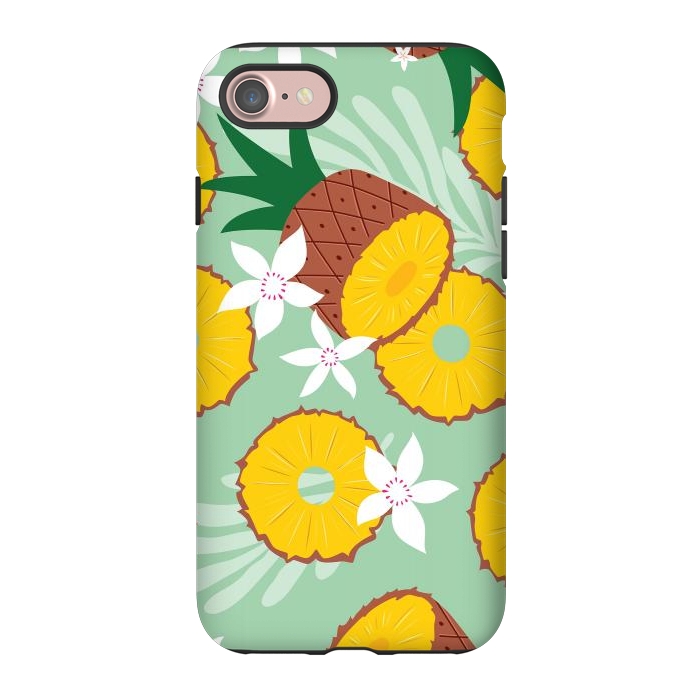 iPhone 7 StrongFit Pineapple pattern 02 by Jelena Obradovic