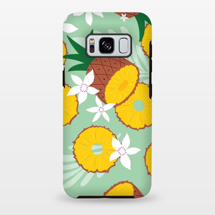 Galaxy S8 plus StrongFit Pineapple pattern 02 by Jelena Obradovic