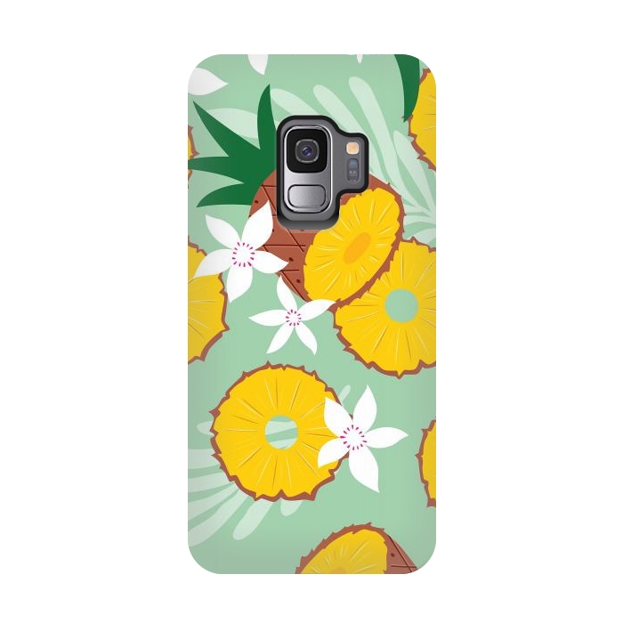 Galaxy S9 StrongFit Pineapple pattern 02 by Jelena Obradovic