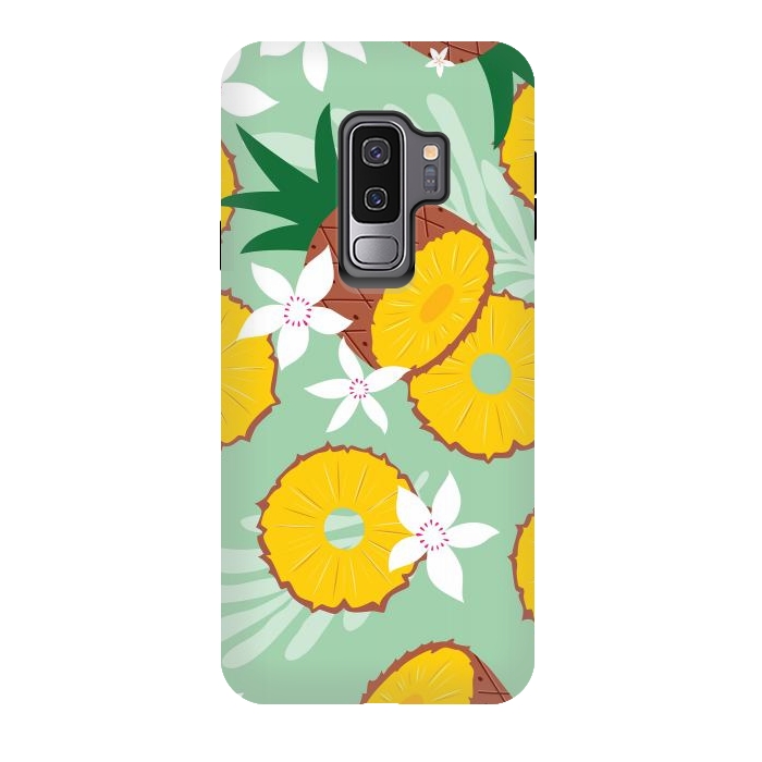 Galaxy S9 plus StrongFit Pineapple pattern 02 by Jelena Obradovic