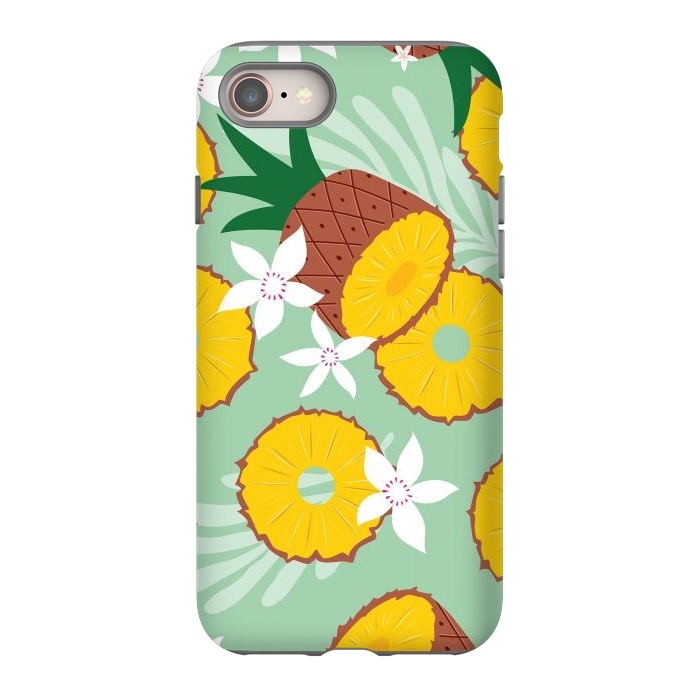 iPhone 8 StrongFit Pineapple pattern 02 by Jelena Obradovic