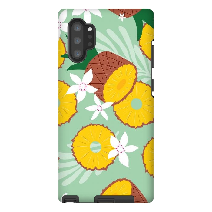 Galaxy Note 10 plus StrongFit Pineapple pattern 02 by Jelena Obradovic