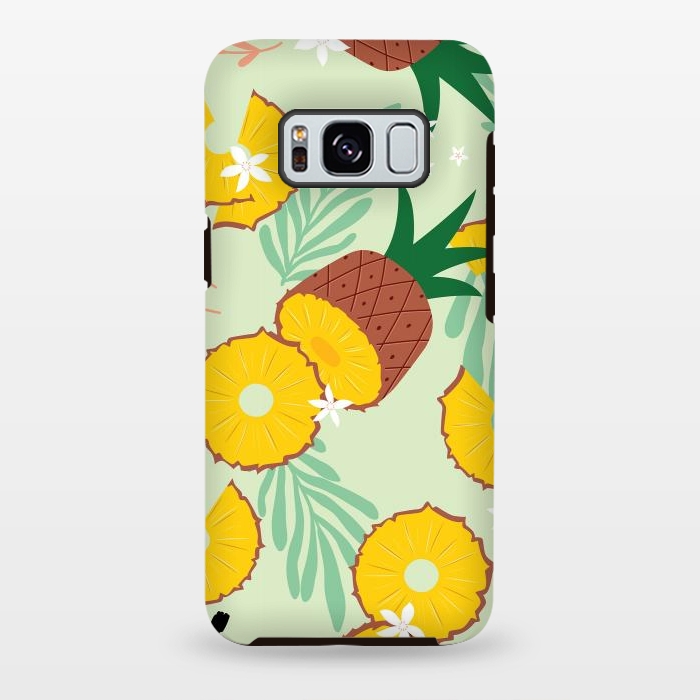 Galaxy S8 plus StrongFit Pineapple pattern 03 by Jelena Obradovic